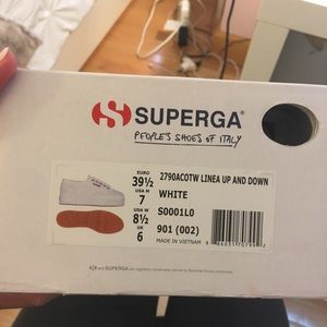 Supergas white platform - NEW - women’s 8.5